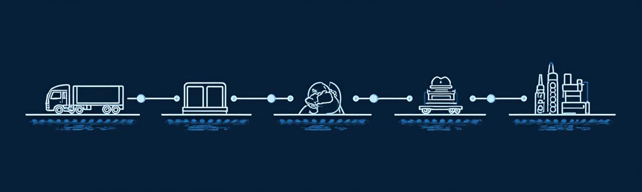 Infographic detailing the 4-phase shipping process from US pickup to Mexico delivery