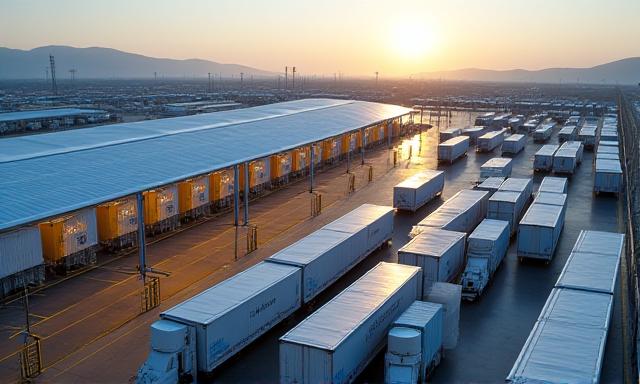 Logistics hub at the border