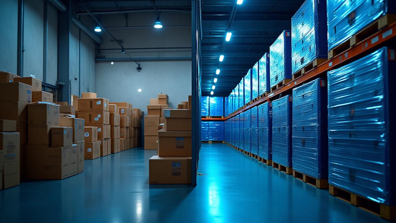 Comparison showing disorganized warehouse floor versus organized, palletized return freight ready for transport